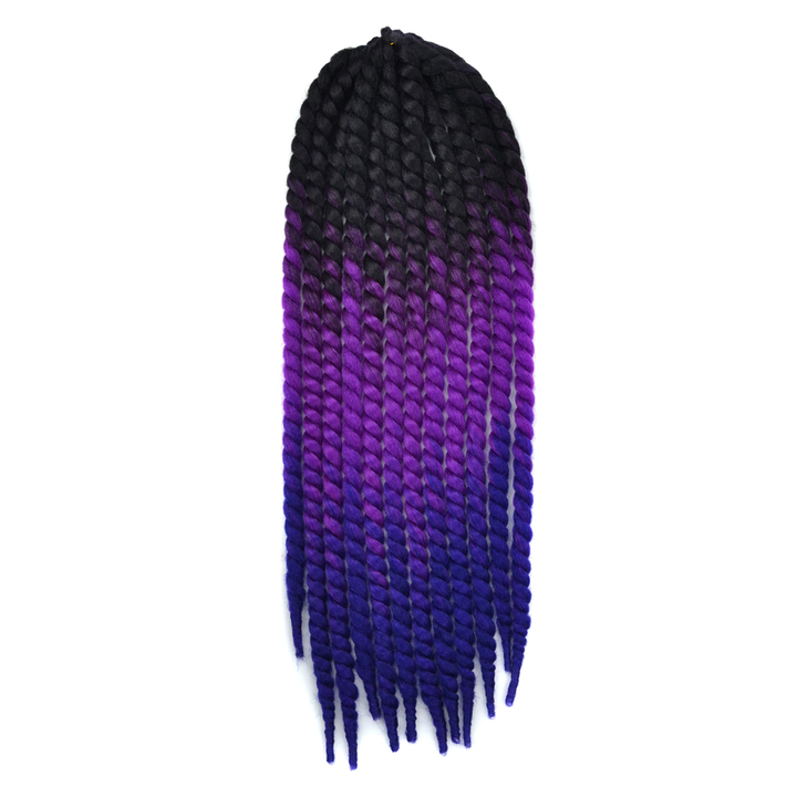 MIBO 22 Inch Twisted Braided Hair Wig Black Women Pigtail Braid Havana Mambo Twist