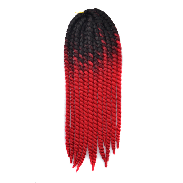 MIBO 22 Inch Twisted Braided Hair Wig Black Women Pigtail Braid Havana Mambo Twist