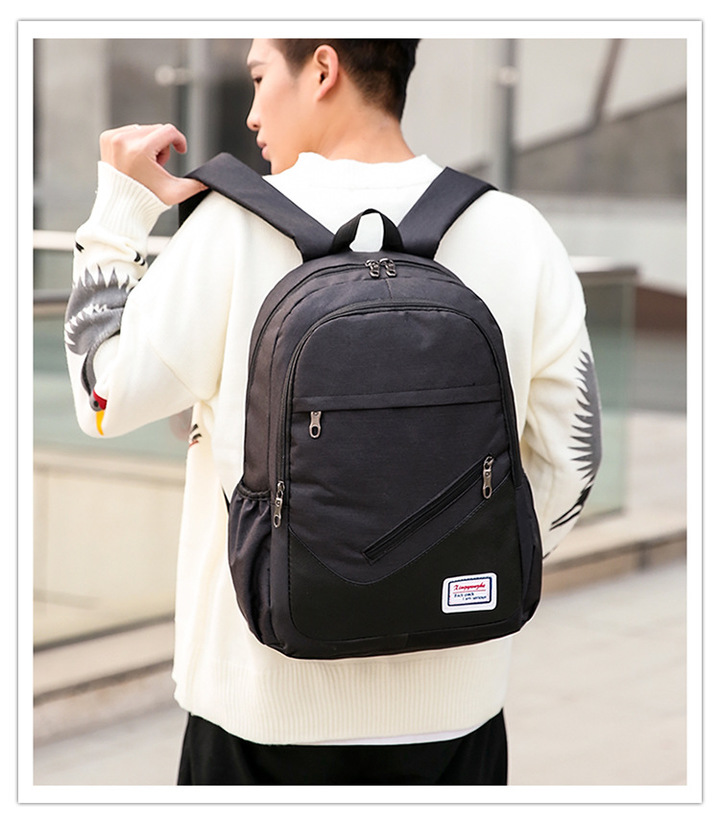 MIBO 3pcs New Canvas College Style Large Capacity Shoulder Pack Fashion Backpack Travel Bag