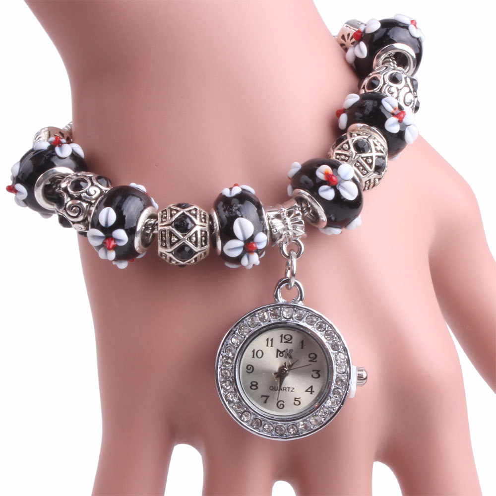 MIBO Woman's Bracelet Watch Golden Silver Peach Heart Bracelet Watch Gift