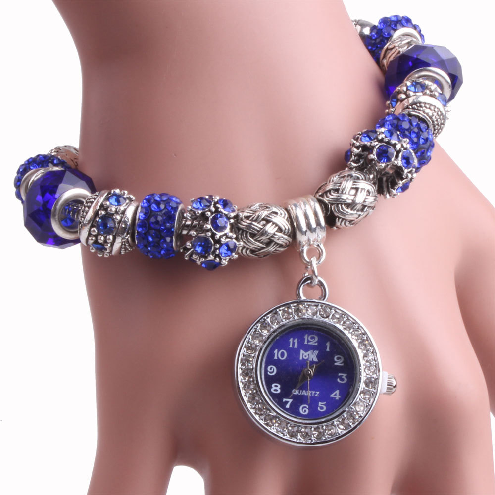 MIBO Woman's Bracelet Watch Golden Silver Peach Heart Bracelet Watch Gift