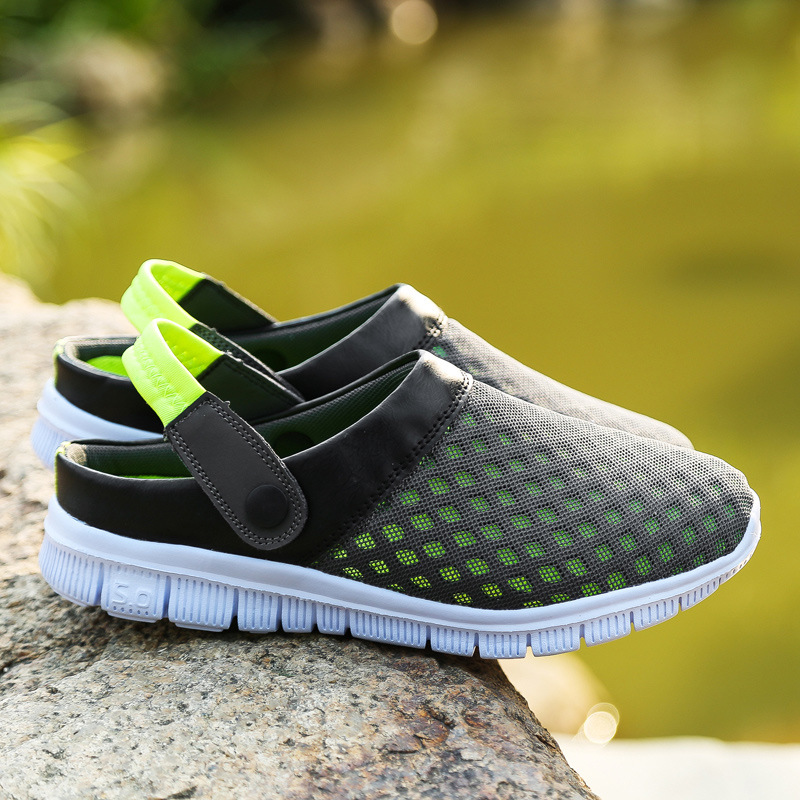 MIBO Summer Cool Slippers Cloth Slippers Male Bird's Nest Hole Beach Shoes Men's Large Size Sandals