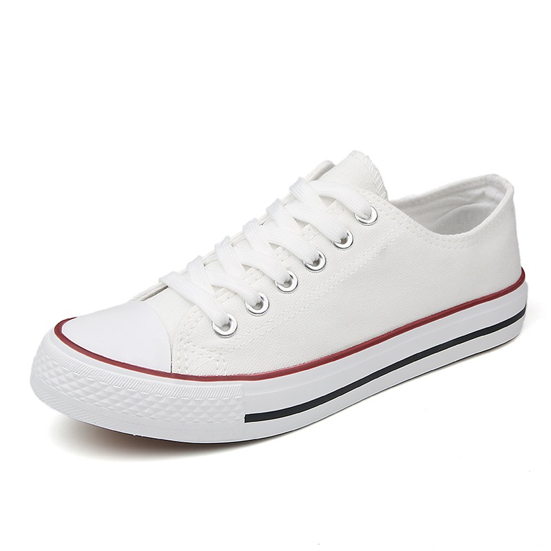 MIBO Men&apos;s Shoes Canvas Shoes Couple Students Sports Shoes Women&apos;s Shoes Pure Color Canvas Shoes