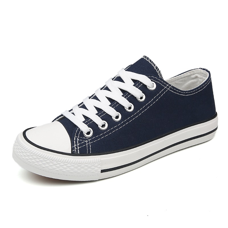 MIBO Men&apos;s Shoes Canvas Shoes Couple Students Sports Shoes Women&apos;s Shoes Pure Color Canvas Shoes