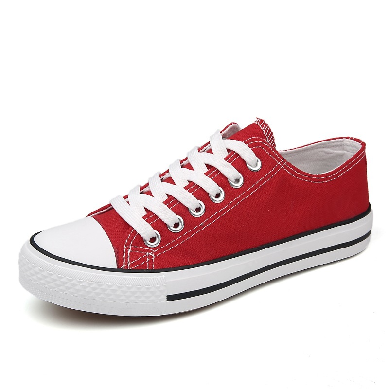 MIBO Men&apos;s Shoes Canvas Shoes Couple Students Sports Shoes Women&apos;s Shoes Pure Color Canvas Shoes
