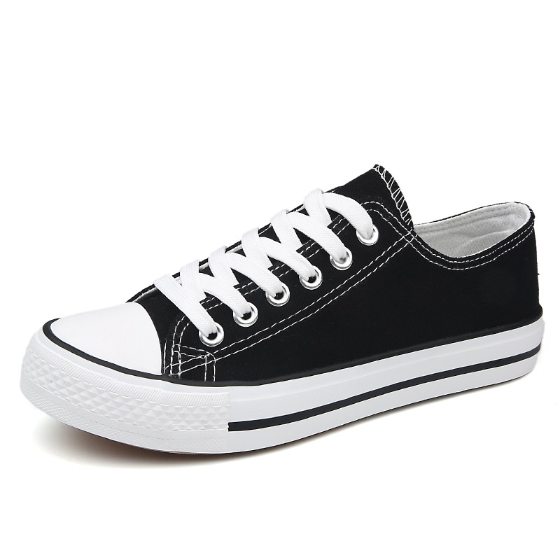 MIBO Men&apos;s Shoes Canvas Shoes Couple Students Sports Shoes Women&apos;s Shoes Pure Color Canvas Shoes