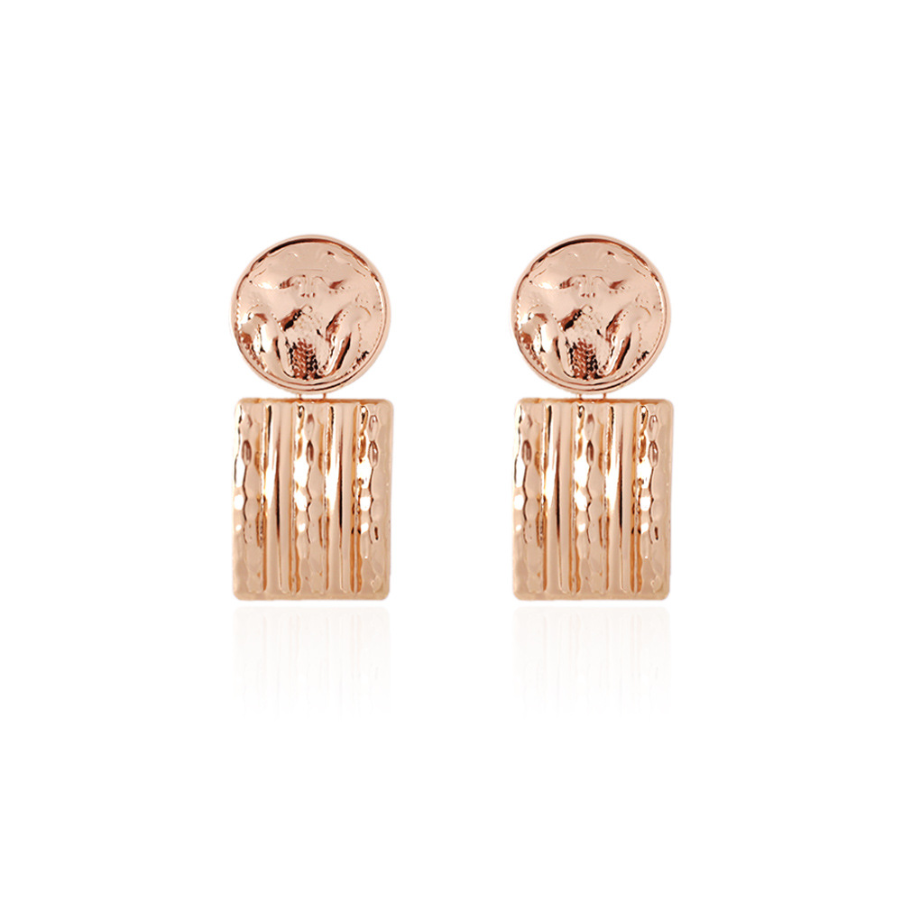 MIBO Girls Valentine Gifts big-name gold Earrings exaggerated atmosphere cool wind metal earrings