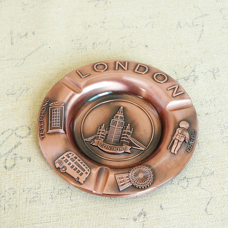 MiBo Creative pure metal ashtray round square crafts hotel ashtray