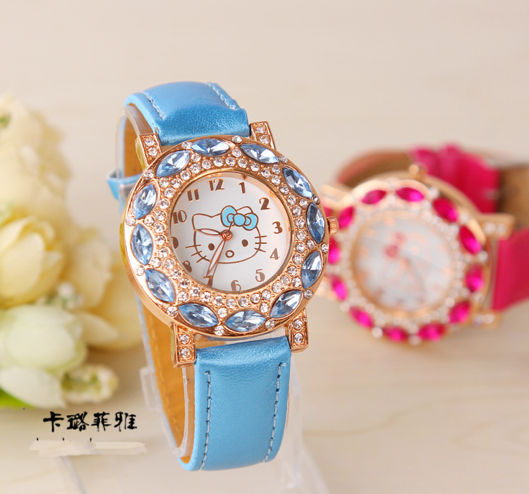 MIBO Children&apos;s Gift Watch Cartoon Student Kt Cat Watch HELLO KITTY Girl Watch