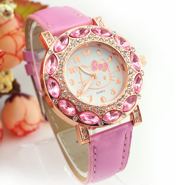 MIBO Children&apos;s Gift Watch Cartoon Student Kt Cat Watch HELLO KITTY Girl Watch