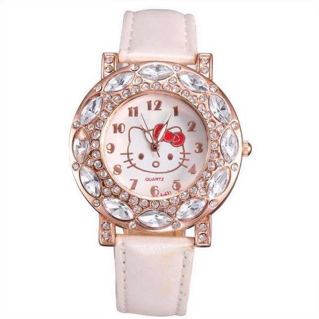 MIBO Children&apos;s Gift Watch Cartoon Student Kt Cat Watch HELLO KITTY Girl Watch