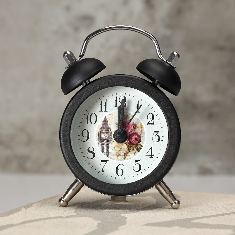 MIBO Creative Metal Desktop Mini Alarm Clock