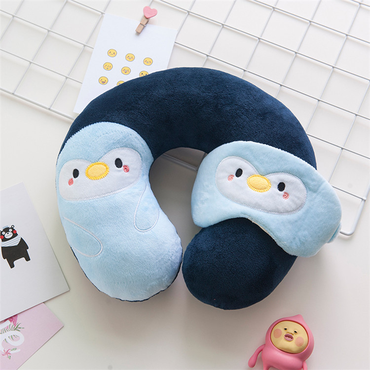 MIBO Cartoon U-shaped Pillow Neck Pillow Neck Waist Patch Set