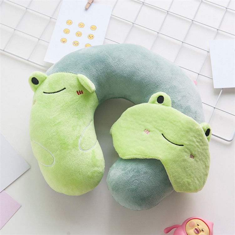 MIBO Cartoon U-shaped Pillow Neck Pillow Neck Waist Patch Set