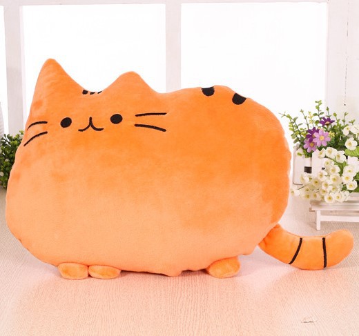 MIBO Cartoon Cat Pillow Chubby Cat Back Pillow