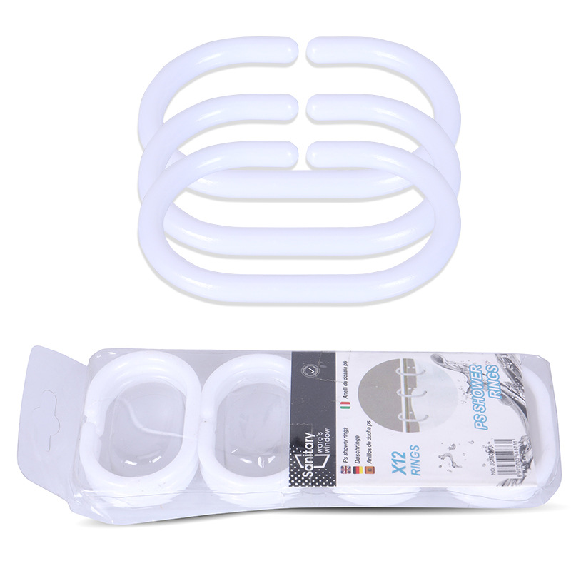 MIBO 12 Bath Buckles Are Equipped with C-shaped Opening Hooks, Curtain Buckles and Hanging Rings