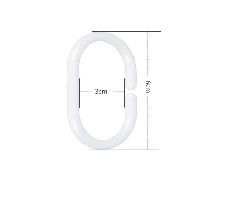 MIBO 12 Bath Buckles Are Equipped with C-shaped Opening Hooks, Curtain Buckles and Hanging Rings