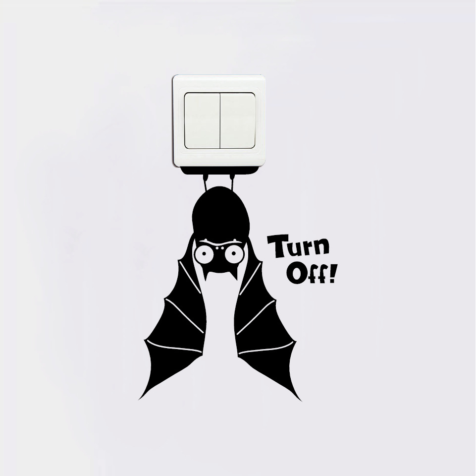 MIBO Bat Opening Stickers Living Room Bedroom Opening Stickers Window Stickers Wall Stickers