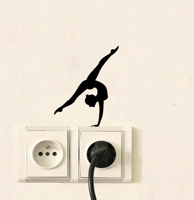 MIBO Gymnast Girl Opening Stickers Living Room Bedroom Opening Stickers
