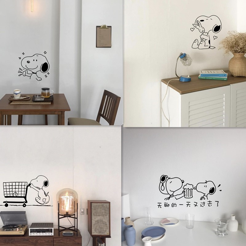 MIBO Cartoon Wall Stickers Student Dormitory Desktop Stickers Girl Heart Room Decoration Renovation