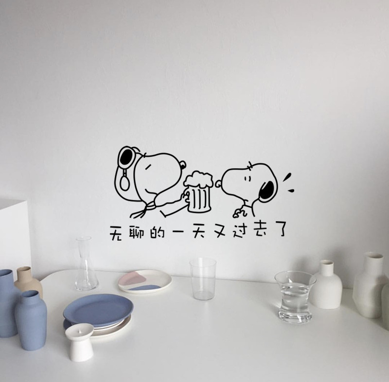 MIBO Cartoon Wall Stickers Student Dormitory Desktop Stickers Girl Heart Room Decoration Renovation