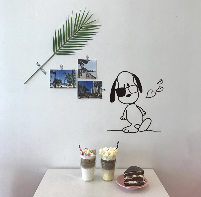 MIBO Cartoon Wall Stickers Student Dormitory Desktop Stickers Girl Heart Room Decoration Renovation