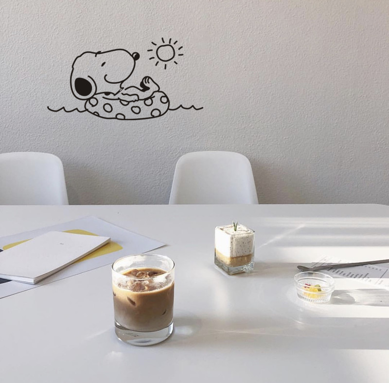 MIBO Cartoon Wall Stickers Student Dormitory Desktop Stickers Girl Heart Room Decoration Renovation