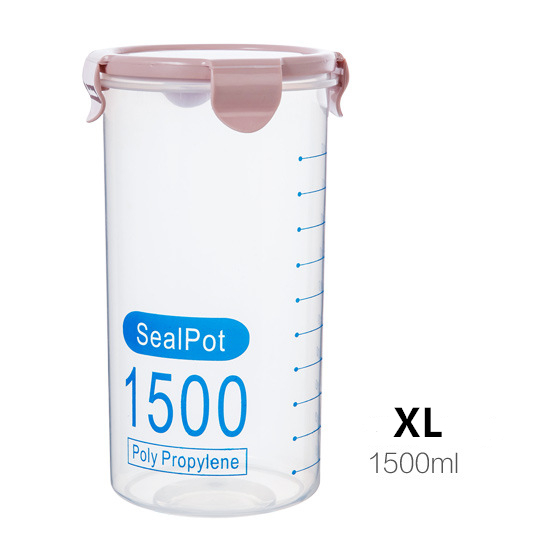 MIBO Transparent Plastic Sealed Tank Kitchen Storage Box Storage Tank