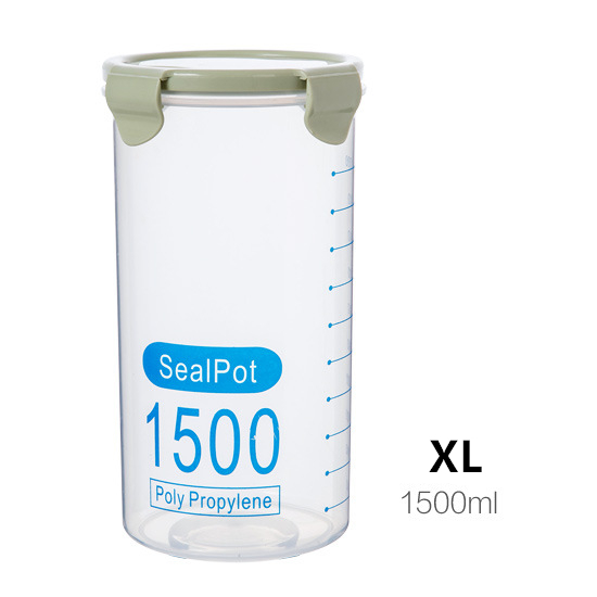 MIBO Transparent Plastic Sealed Tank Kitchen Storage Box Storage Tank