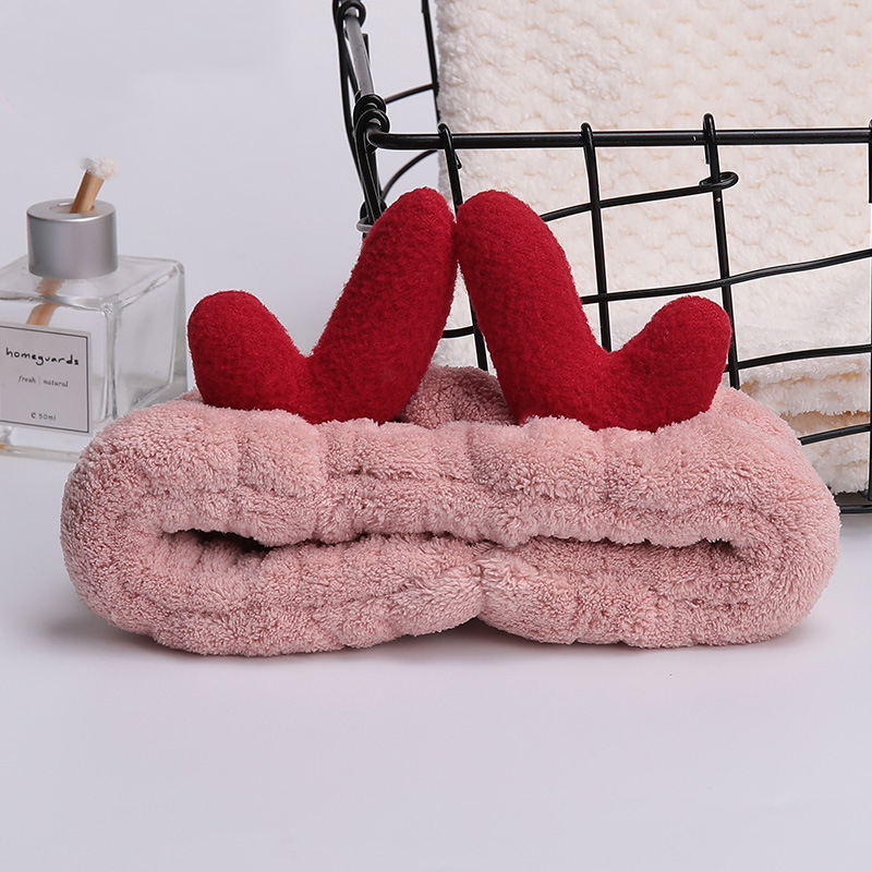 IBO Elk Headband with Coral Fleece Stereo Goat Horn Hoop