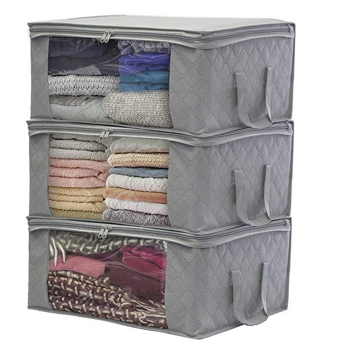 MIBO Non-woven Cloth Folding Casket Cotton Quilt Bag Clothing Dustproof Receiving Box