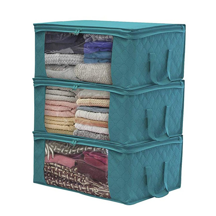 MIBO Non-woven Cloth Folding Casket Cotton Quilt Bag Clothing Dustproof Receiving Box