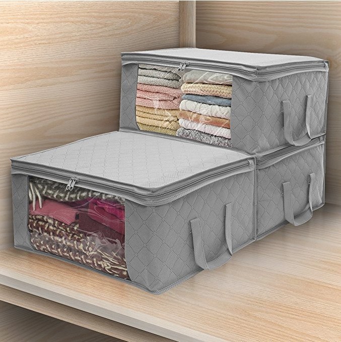 MIBO Non-woven Cloth Folding Casket Cotton Quilt Bag Clothing Dustproof Receiving Box