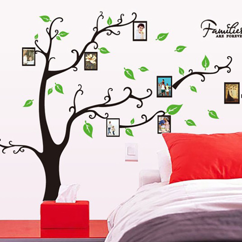 MIBO Tree Wall Sticker with Famliy Picture DIY Photo Gallery Frame Art Decor for Office and Home