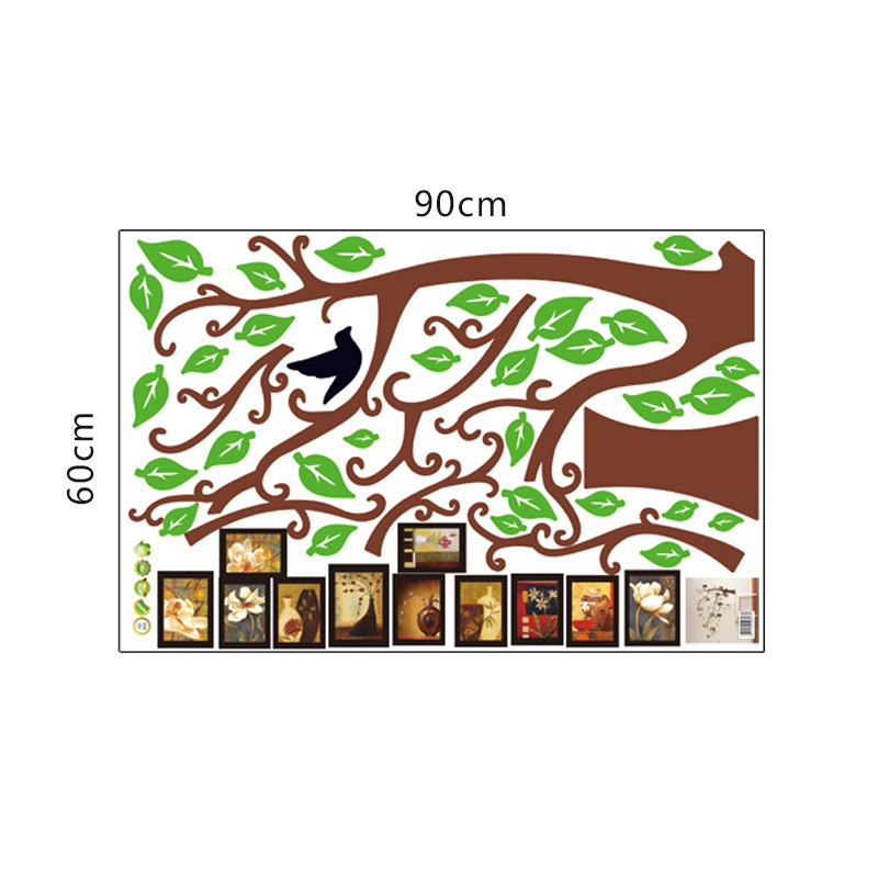 MIBO Tree Wall Sticker with Famliy Picture DIY Photo Gallery Frame Art Decor for Office and Home