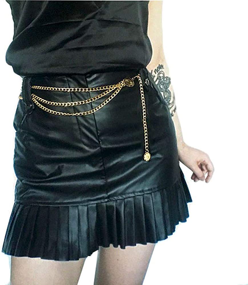 MIBO Fashion Body Chain Retro Belts Chain Chatelaine Belt for Women Ladies Girls Waist Chains Belt