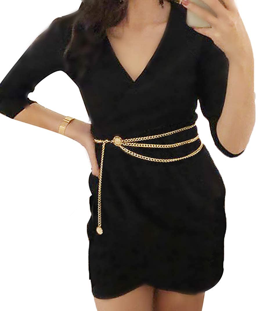 MIBO Fashion Body Chain Retro Belts Chain Chatelaine Belt for Women Ladies Girls Waist Chains Belt