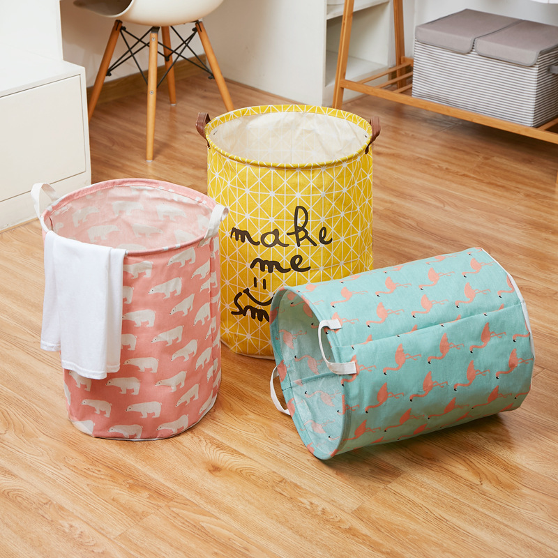 MIBO Large Laundry Basket Hampers Waterproof Dirty Clothes Storage Basket Foldable Organizer Bucket