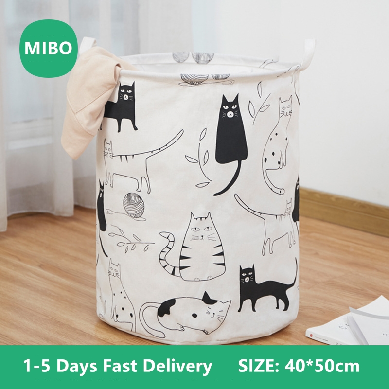 MIBO Large Laundry Basket Hampers Waterproof Dirty Clothes Storage Basket Foldable Organizer Bucket