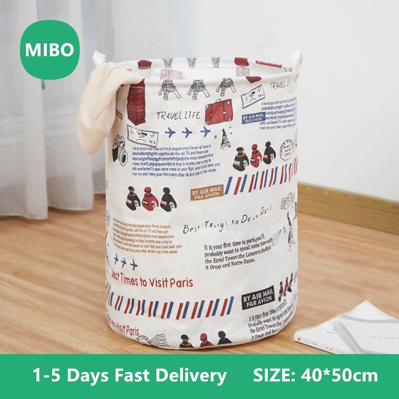 MIBO Large Laundry Basket Hampers Waterproof Dirty Clothes Storage Basket Foldable Organizer Bucket