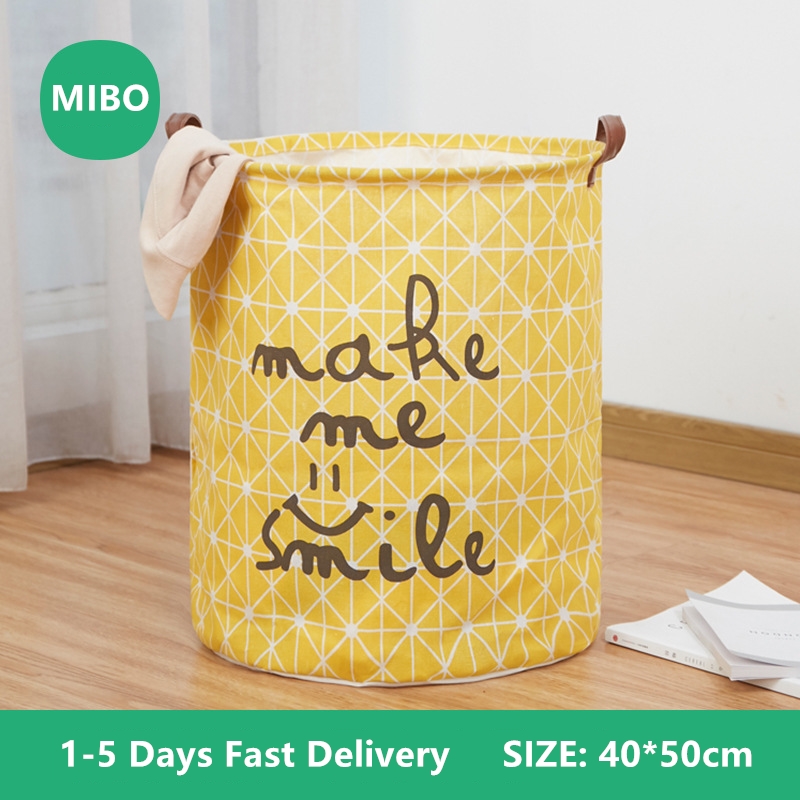 MIBO Large Laundry Basket Hampers Waterproof Dirty Clothes Storage Basket Foldable Organizer Bucket