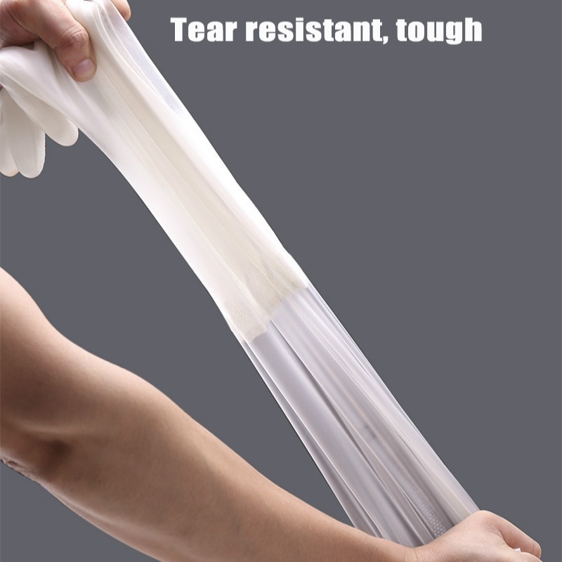 MIBO Household Cleaning Plush Translucent Rubber Gloves Car Dishwashing Gloves for Kitchen Cleaning