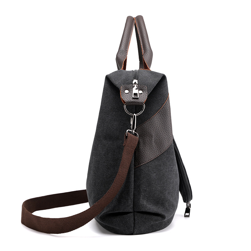 MIBO Fashion Simple Large Capacity Women Canvas Tote Handbag Single Shoulder Diagonal Vintage Bag