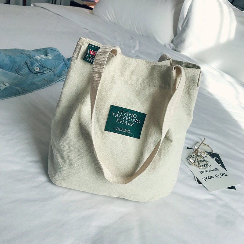 MIBO Korean Shoulder Bag Art Versatile Canvas Straddle Bag Bucket Portable Women's Bag Handbag