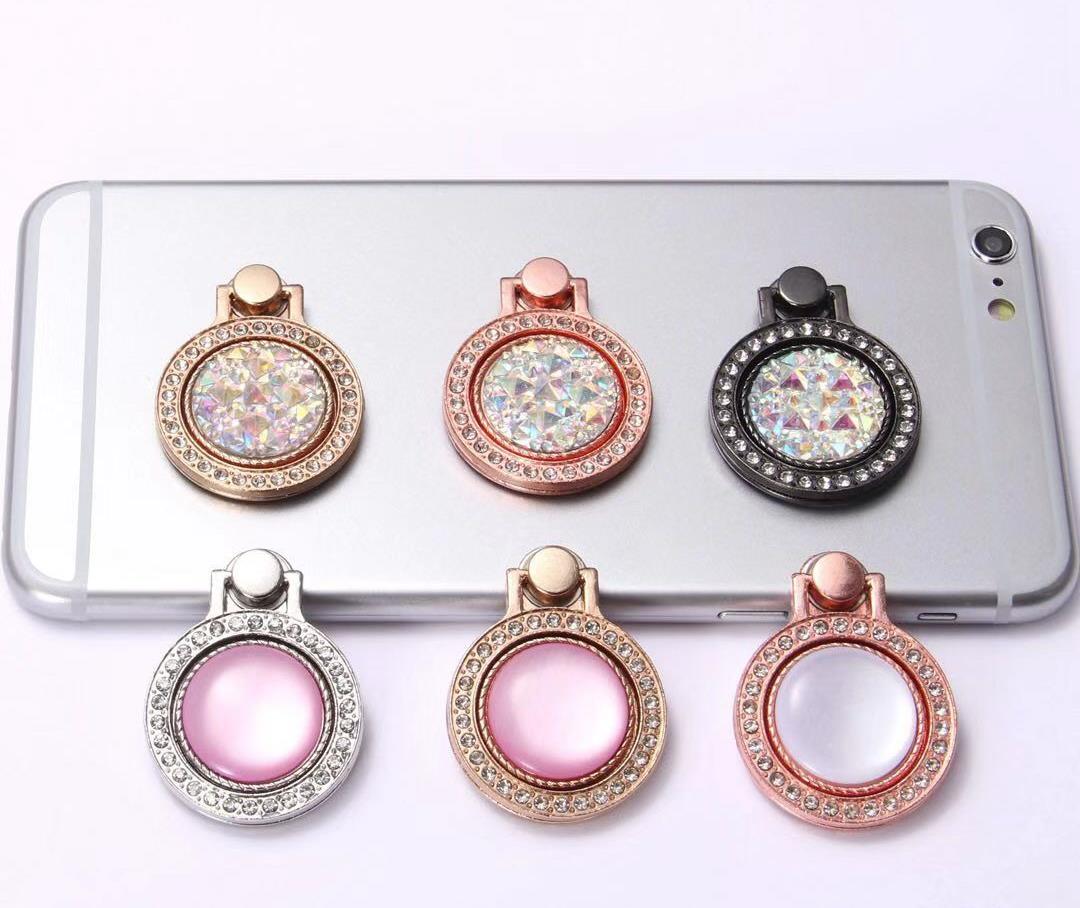 MIBO New Pearl Ring Bracket Creative Luxury Crystal Mobile Phone Ring Stand Holder