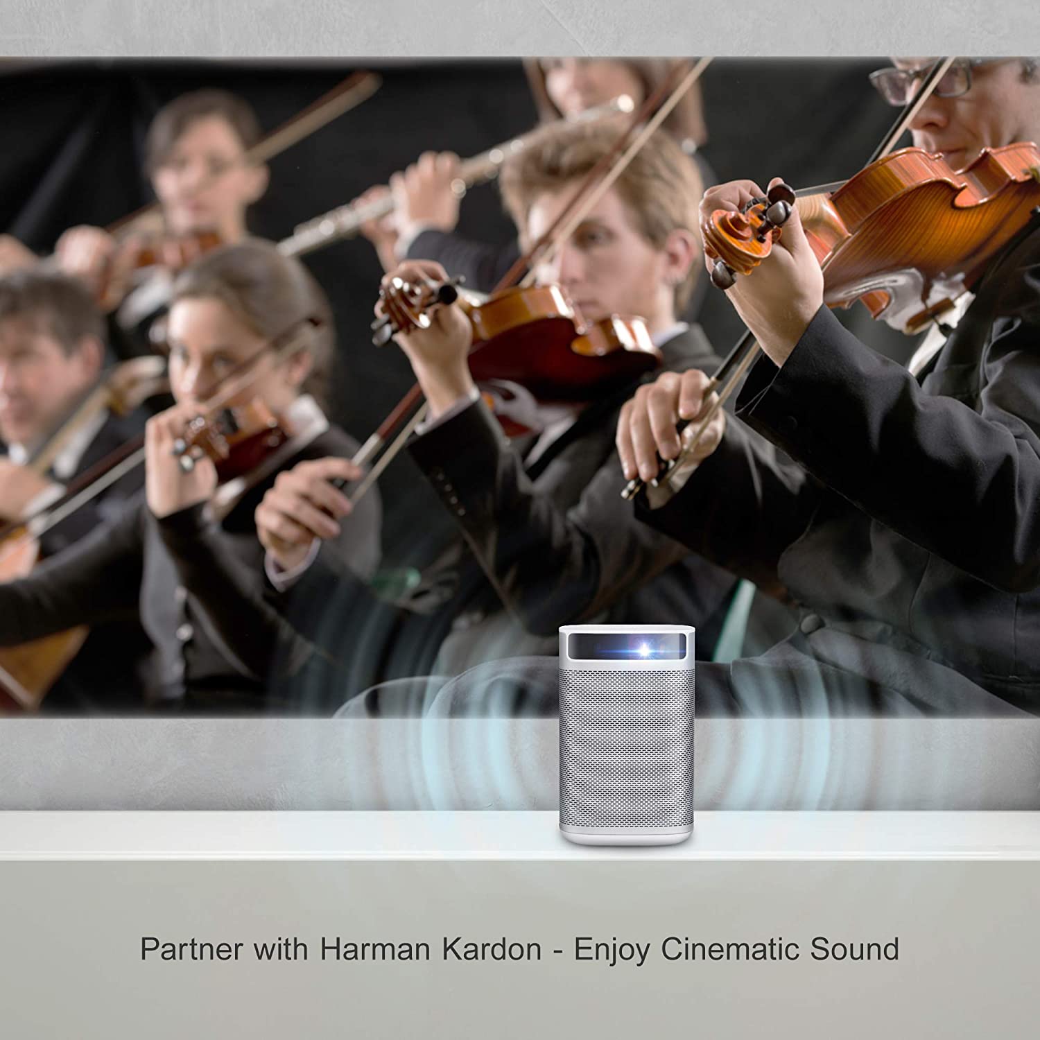 XGIMI MoGo DLP Projector Home Theater Movie Projector with Built-in Battery Harman/kardon Speaker