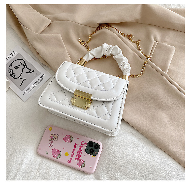 MIBO Ins Women's Bag Fashion Chain Crossbody Small Square Bag Lady Handbag PU Bag for Ladies