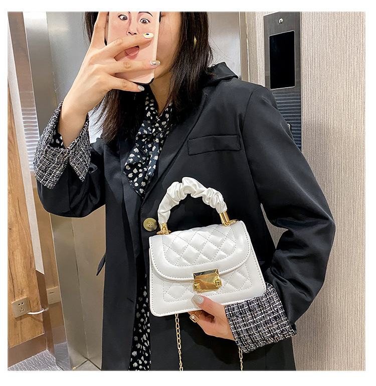 MIBO Ins Women's Bag Fashion Chain Crossbody Small Square Bag Lady Handbag PU Bag for Ladies