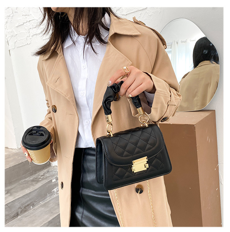 MIBO Ins Women's Bag Fashion Chain Crossbody Small Square Bag Lady Handbag PU Bag for Ladies