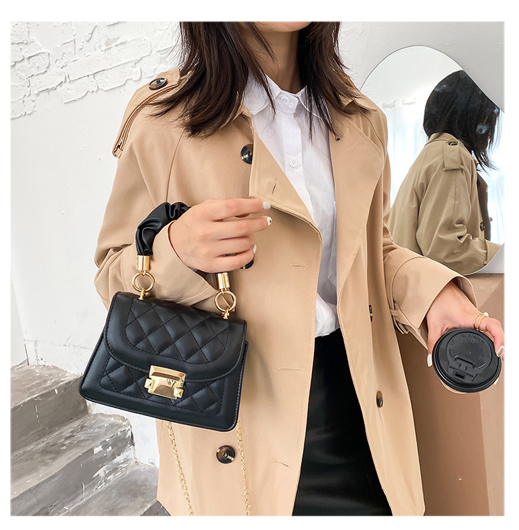 MIBO Ins Women's Bag Fashion Chain Crossbody Small Square Bag Lady Handbag PU Bag for Ladies